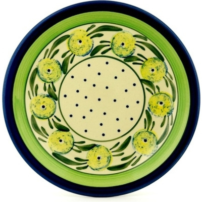 Polish Pottery Plate 9&quot; Limon Swirl