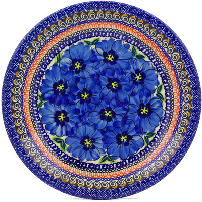 Polish Pottery Plate 9&quot; Regal Bouquet UNIKAT