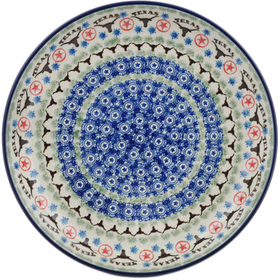 Polish Pottery Plate 9&quot; State Of Texas