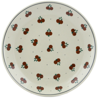 Polish Pottery Plate 9&quot; Wild Cherry