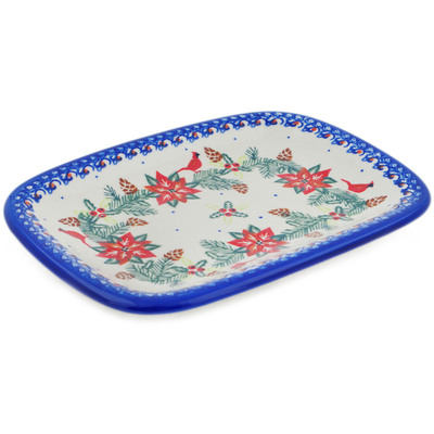 Polish Pottery Platter 10&quot; Cardinal&#039;s Home UNIKAT