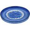 Polish Pottery Platter 10&quot; Dreams In Blue UNIKAT