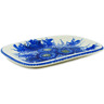 Polish Pottery Platter 11&quot; Blue Poppy Dream