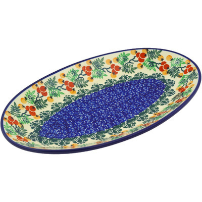 Polish Pottery Platter 12&quot; Currant Tomatoes