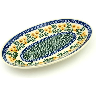 Polish Pottery Platter 12&quot; Summer Day