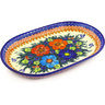 Polish Pottery Platter 13&quot; Butterfly Splendor