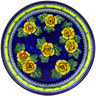 Polish Pottery Platter 13&quot; Cabbage Roses
