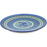 Polish Pottery Platter 14&quot; Blue Meadow UNIKAT