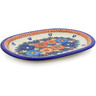 Polish Pottery Platter 14&quot; Butterfly Splendor