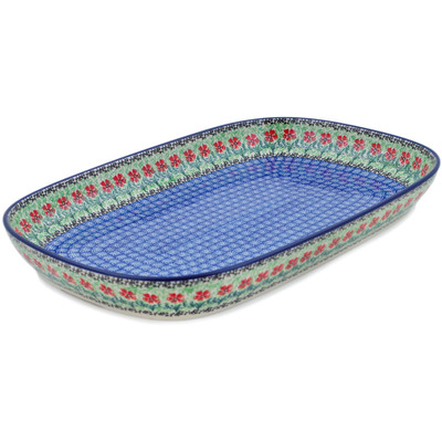 Polish Pottery Platter 16&quot; Maraschino