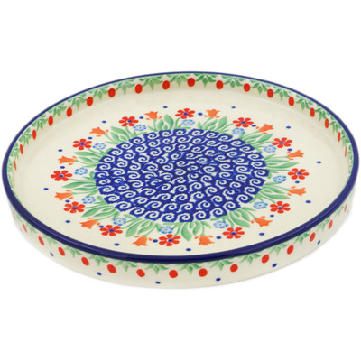 Polish Pottery Platter 8&quot; Babcia&#039;s Garden