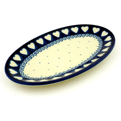 Polish Pottery Platter 8&quot; Light Hearted