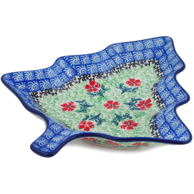 Polish Pottery Platter 8&quot; Maraschino