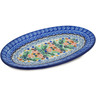 Polish Pottery Platter 8&quot; Springtime Wreath UNIKAT