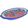 Polish Pottery Platter with Handles 12&quot; Bold Sights UNIKAT