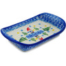 Polish Pottery Platter with Handles 7&quot; Twinkle Twinkle Little Gnome
