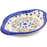 Polish Pottery Platter with Handles 9&quot; Wreath Of Bealls