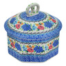 Polish Pottery Pretzel Jar 6&quot; Floweret