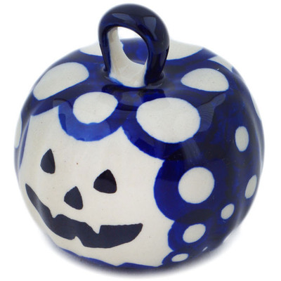 Polish Pottery Pumpkin Ornament 2&quot; Amplify UNIKAT