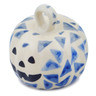 Polish Pottery Pumpkin Ornament 2&quot; Cascading Mosaic UNIKAT