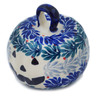 Polish Pottery Pumpkin Ornament 2&quot; Currant Wreath UNIKAT