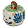 Polish Pottery Pumpkin Ornament 2&quot; Lemon Tree