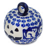 Polish Pottery Pumpkin Ornament 2&quot; Meow