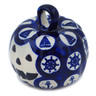 Polish Pottery Pumpkin Ornament 2&quot; Set Sail Into The Blue