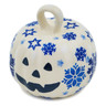 Polish Pottery Pumpkin Ornament 2&quot; Snowdrift