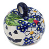 Polish Pottery Pumpkin Ornament 2&quot; Vivid Garden UNIKAT