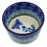 Polish Pottery Ramekin Bowl Small Blue Butterfly