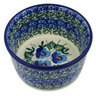 Polish Pottery Ramekin Bowl Small Blue Pansy