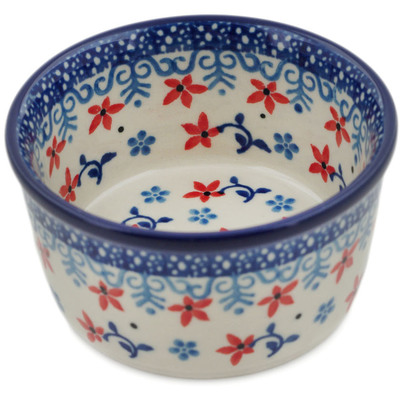 Polish Pottery Ramekin Bowl Small Elegant Symphony