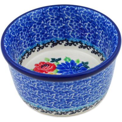 Polish Pottery Ramekin Bowl Small Floweret