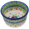 Polish Pottery Ramekin Bowl Small Green Village UNIKAT