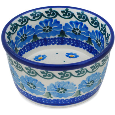 Polish Pottery Ramekin Bowl Small Poppy Circle