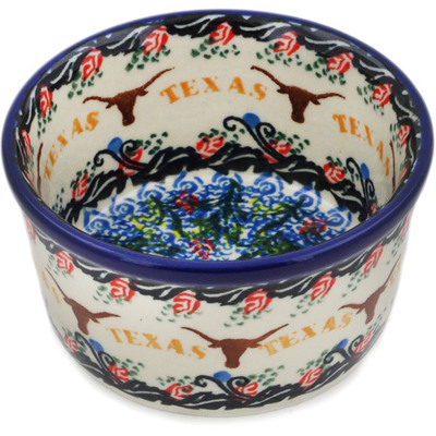 Polish Pottery Ramekin Bowl Small Texas Feast UNIKAT