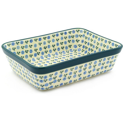 Polish Pottery Rectangular Baker 10&quot;