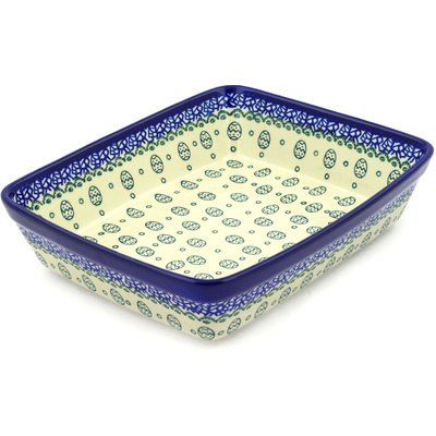 Polish Pottery Rectangular Baker 11&quot;