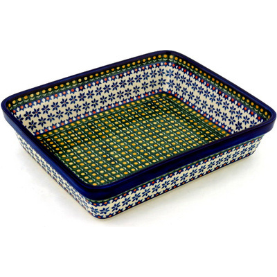 Polish Pottery Rectangular Baker 12&quot;