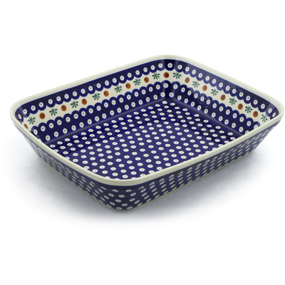 Polish Pottery Rectangular Baker 13&quot; Mosquito