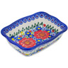 Polish Pottery Rectangular Baker 8&quot; Bold Sights UNIKAT