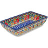 Polish Pottery Rectangular Baker 9&quot; Lovely Surprise UNIKAT