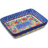 Polish Pottery Rectangular Baker 9&quot; Lovely Surprise UNIKAT