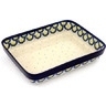 Polish Pottery Rectangular Baker 9&quot; Radient Scales