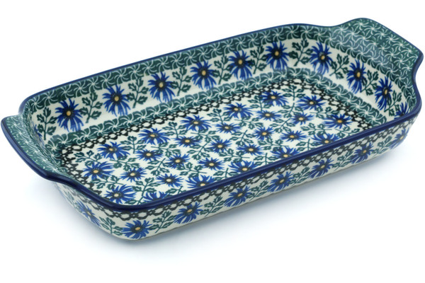 Polish Pottery - Muffin Pan - Blue Life - The Polish Pottery Outlet