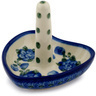 Polish Pottery Ring Holder 3&quot; Blue Poppies