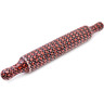 Polish Pottery Rolling Pin 18&quot; Bold Houndstooth
