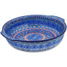 Polish Pottery Round Baker with Handles 10&frac14;-inch Midnight Tango UNIKAT