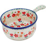 Polish Pottery Round Baker with Handles 10&quot; Pink Divinity UNIKAT